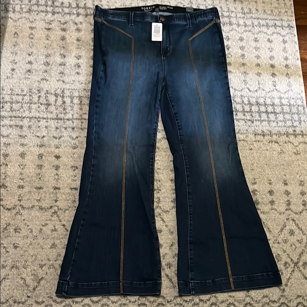 Torrid Blue Flare Wide Leg Jeans with Classic Denim Style